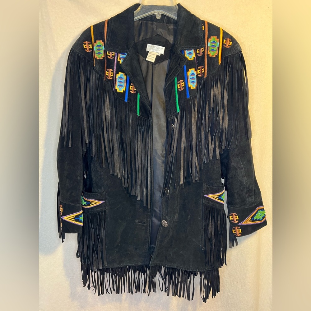 Vintage Lew Magram Beaded Leather Jacket